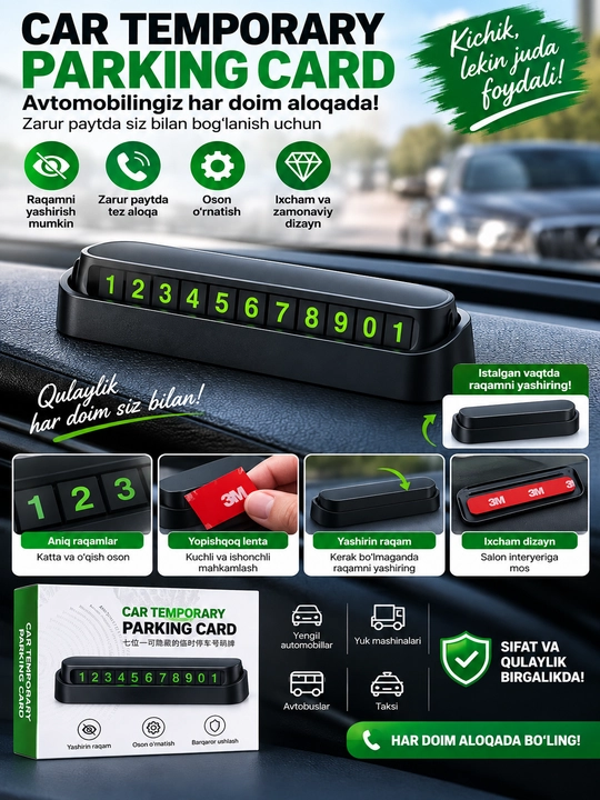 Yashirin telefon raqami avtomobil belgisi - 