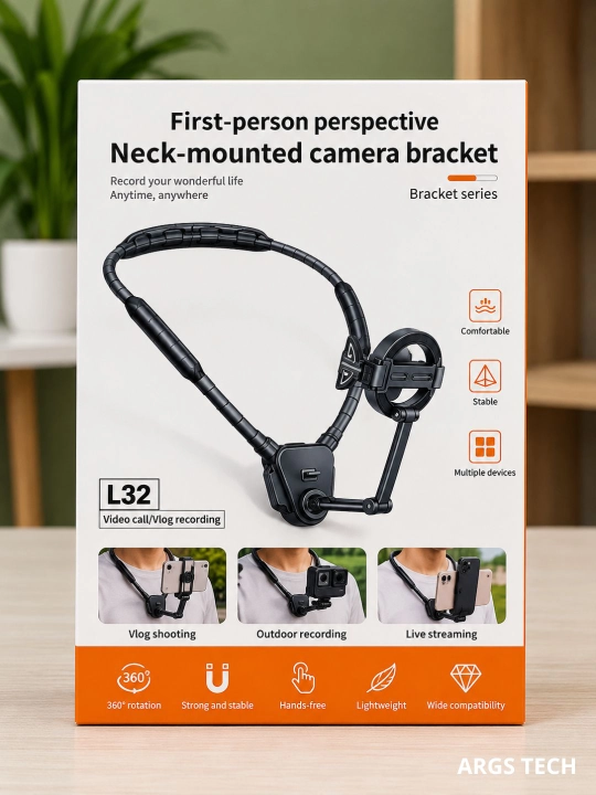 Держатель для телефона на шею (Neck Holder Mount), гибкий, универсальный