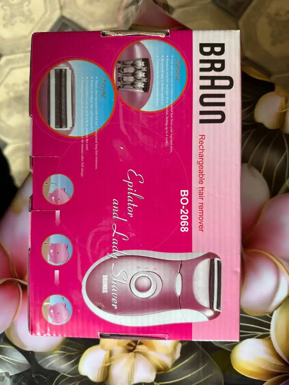 Epilyator, depilyator, Braun BO-2068, ayollar epilyatori, 2 in 1 epilyator, elektr ustara