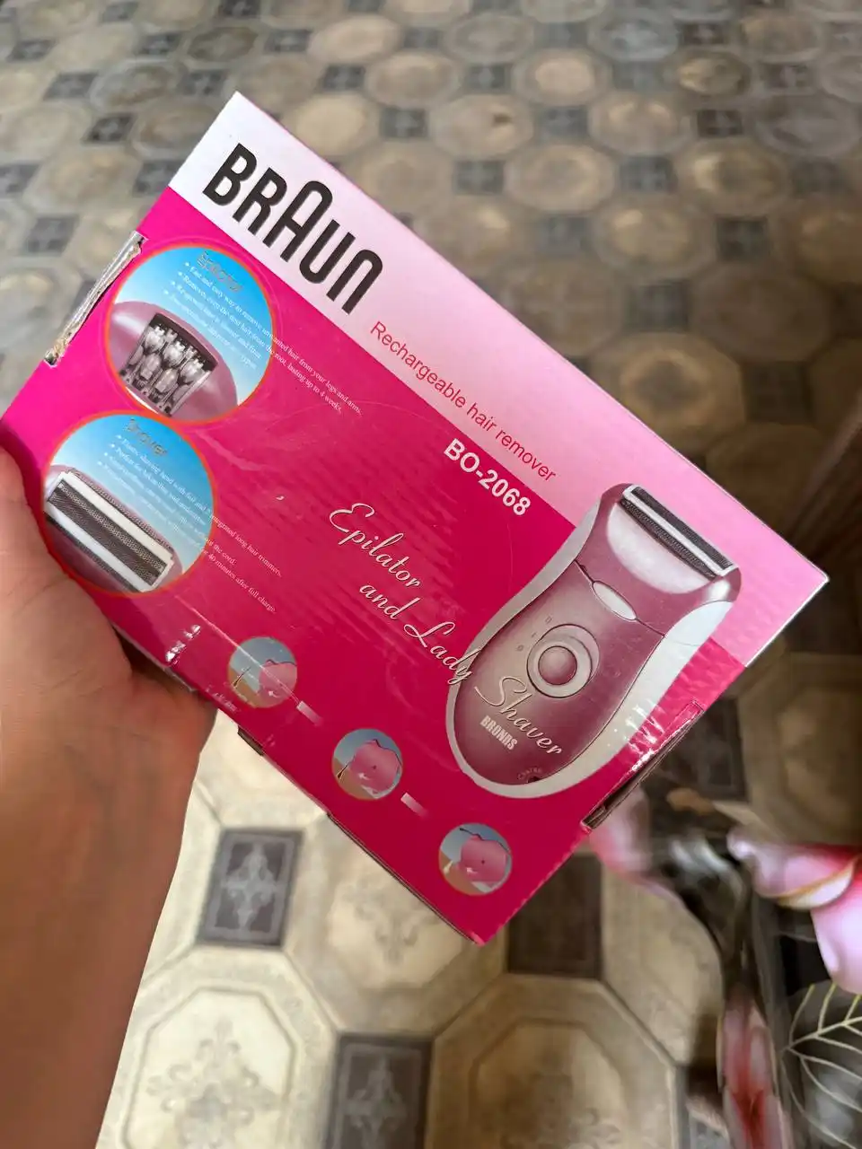 Epilyator, depilyator, Braun BO-2068, ayollar epilyatori, 2 in 1 epilyator, elektr ustara