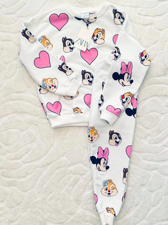 Костюм для девочек Zara Kids Disney, детский комплект свитшот и штаны, леггинсы, 6-7г - 
