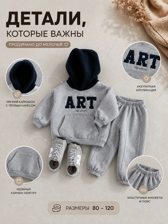 Bolalar uchun issiq sport kostyumi
