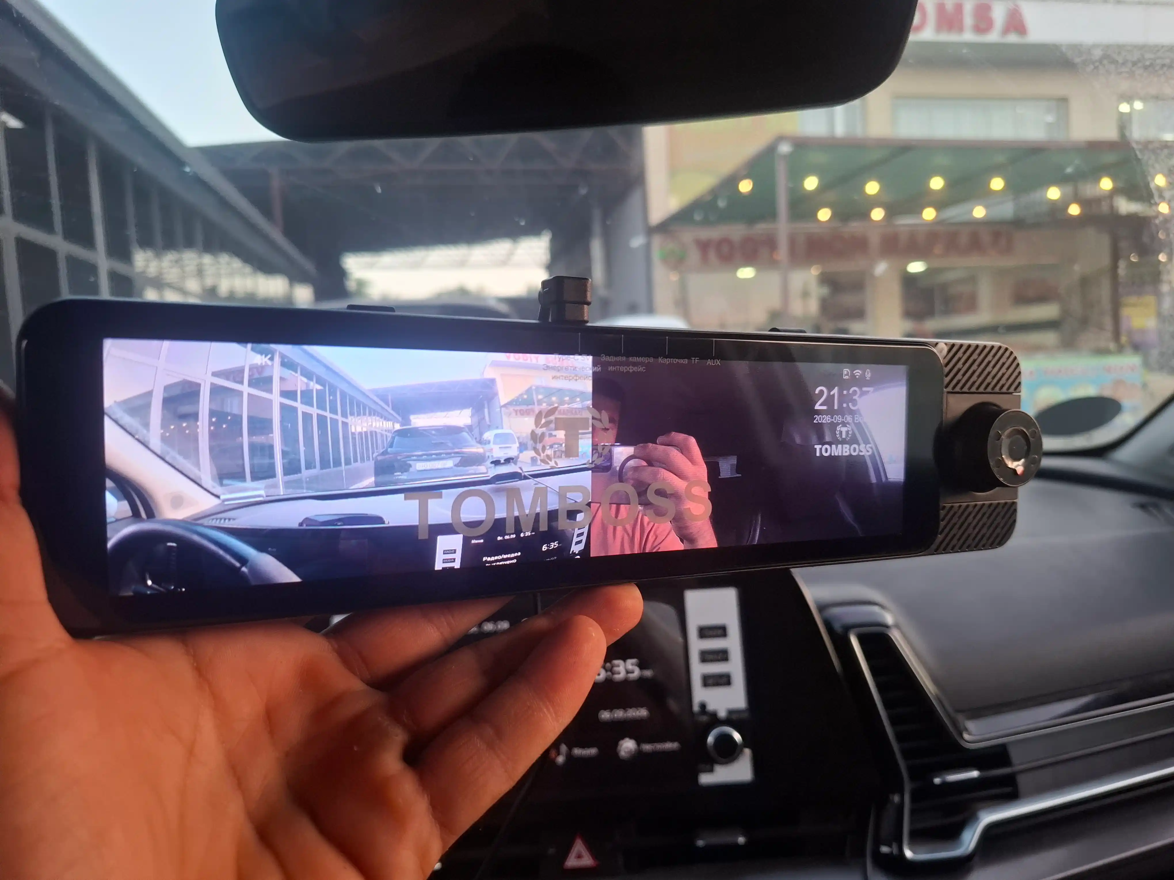 Видеорегистратор 3 камеры TOMBOSS T11, Wi-Fi наблюдение, Антирадар, Carplay