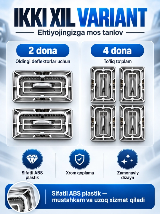 Damas Labo havo deflektori, salon ventilyatsiya panjarasi, havo yo'naltirgich, ABS plastik