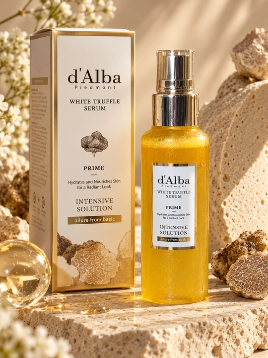D’Alba White Truffle Prime — oq trufelli yuz uchun namlantiruvchi serum