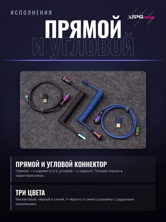 Keychron Type-A/Type-C o‘ralgan kabeli