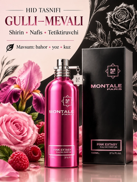 Atir Sovga Sovg`a Montale Paris Pink Extasy Eau de Parfum, ayollar uchun atir, 100 ml