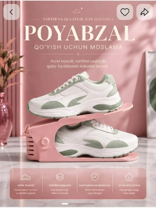 Poyabzallar uchun organayzer, ixchamlashtirish va tartiblash uchun mo'ljallangan - 