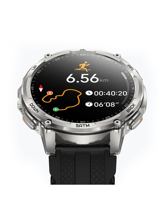 Умные часы Kospet Tank T4C Silver, сверхпрочные, Усиленный корпус