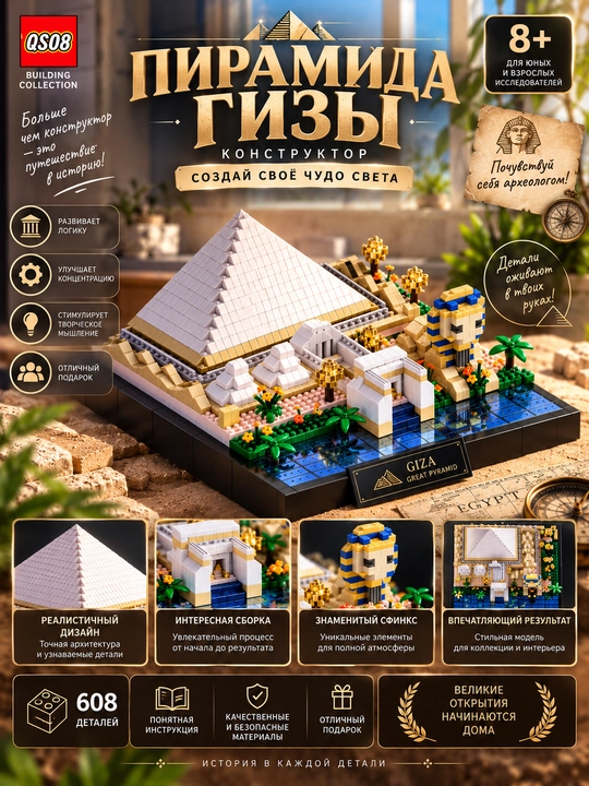 Giza piramidasi konstruktori - Piramidalar va Sfinks bilan arxitektura to‘plami