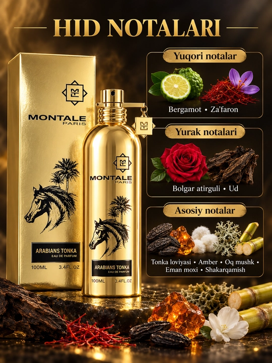 Парфюм, подарок  Montale Arabians Tonka Eau de Parfum, парфюмерная вода унисекс, 100 мл - 
