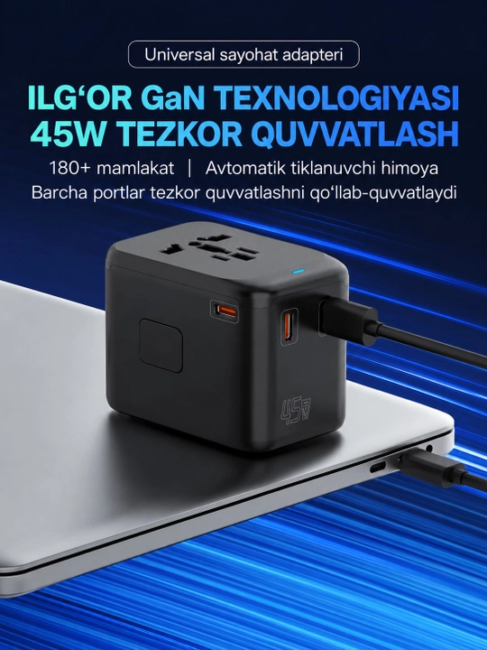 Fitit Universal Adapter 45W - universal kuchli adapter