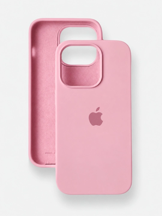 IPhone silikon, barxatli chexol — 11/12/13/14/15/16/17/18 Pro uchun