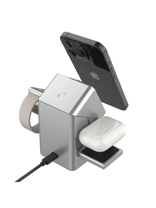 Simsiz quvatlagich 3 tasi 1 da MagSafe, tez zaryadlovchi zaryadchik, wireless charger