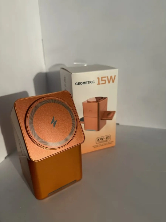 Simsiz quvatlagich 3 tasi 1 da MagSafe, tez zaryadlovchi zaryadchik, wireless charger