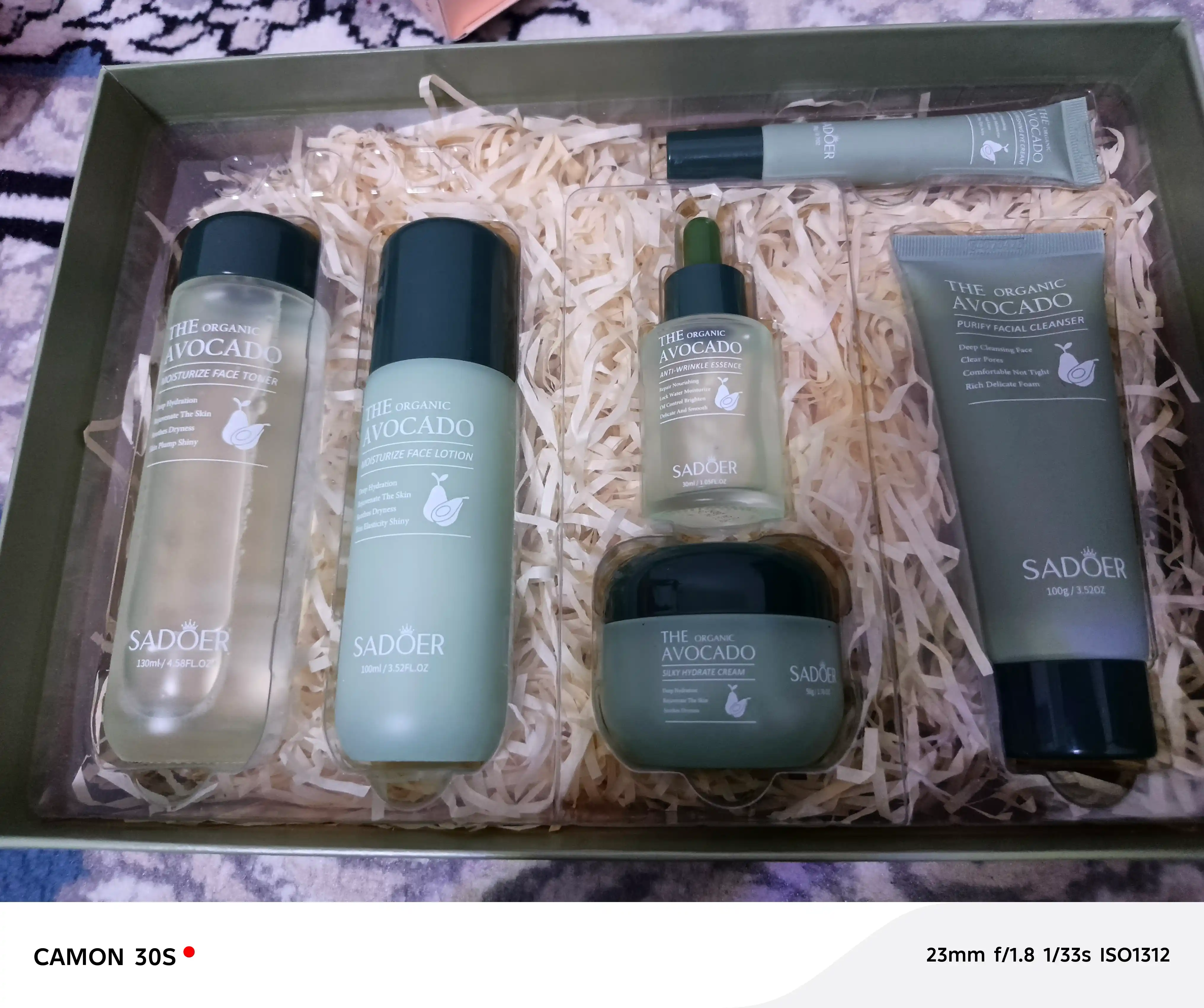SADOER 6 tasi 1 da yuz parvarishi to‘plami – Avocado / Snail / Collagen / Vitamin E