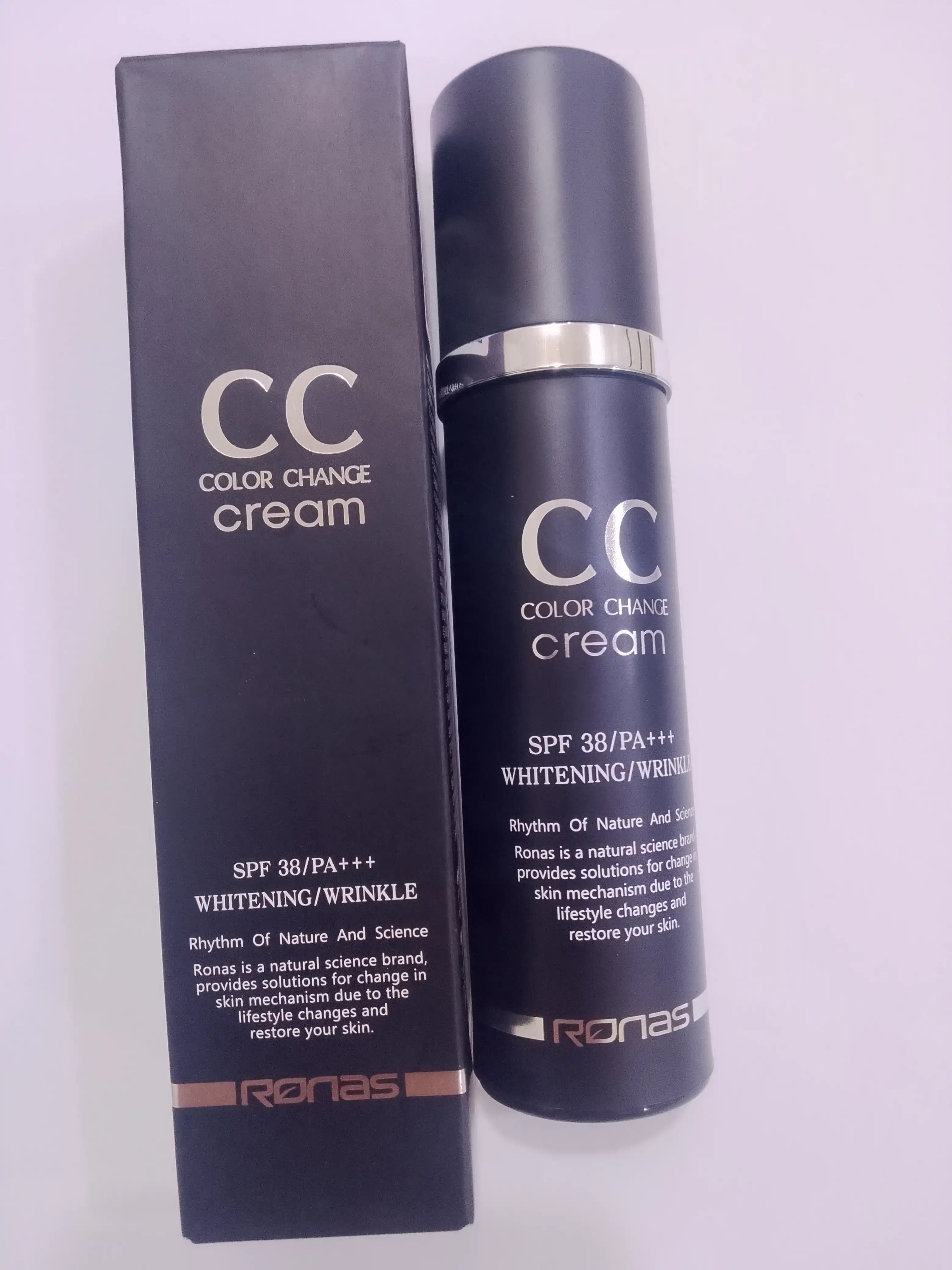 Крем CC для отбеливания кожи и борьбы с морщинами - RONAS CC Color Change CreamSPF38/PA+++