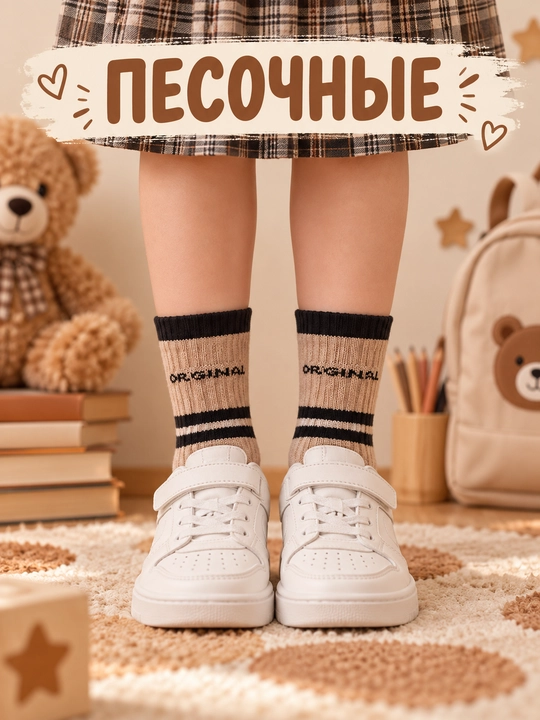 Детских 1-4лет теплых махровых носков с бурундуком Brand Socks 2 пары
