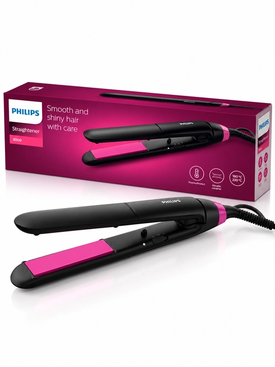 Philips BHS375 soch dazmoli, issiqlikdan himoyalangan va keratin qoplamali to‘g‘rilagich