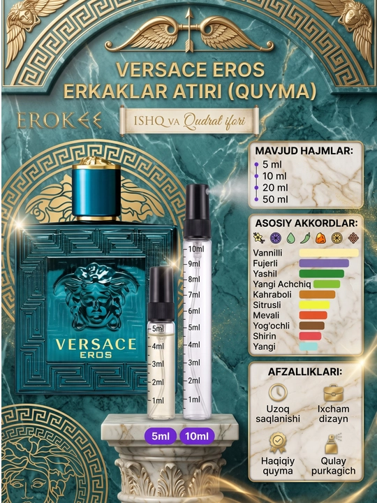 Versace Eros erkaklar atirlari 5-50 ml - 