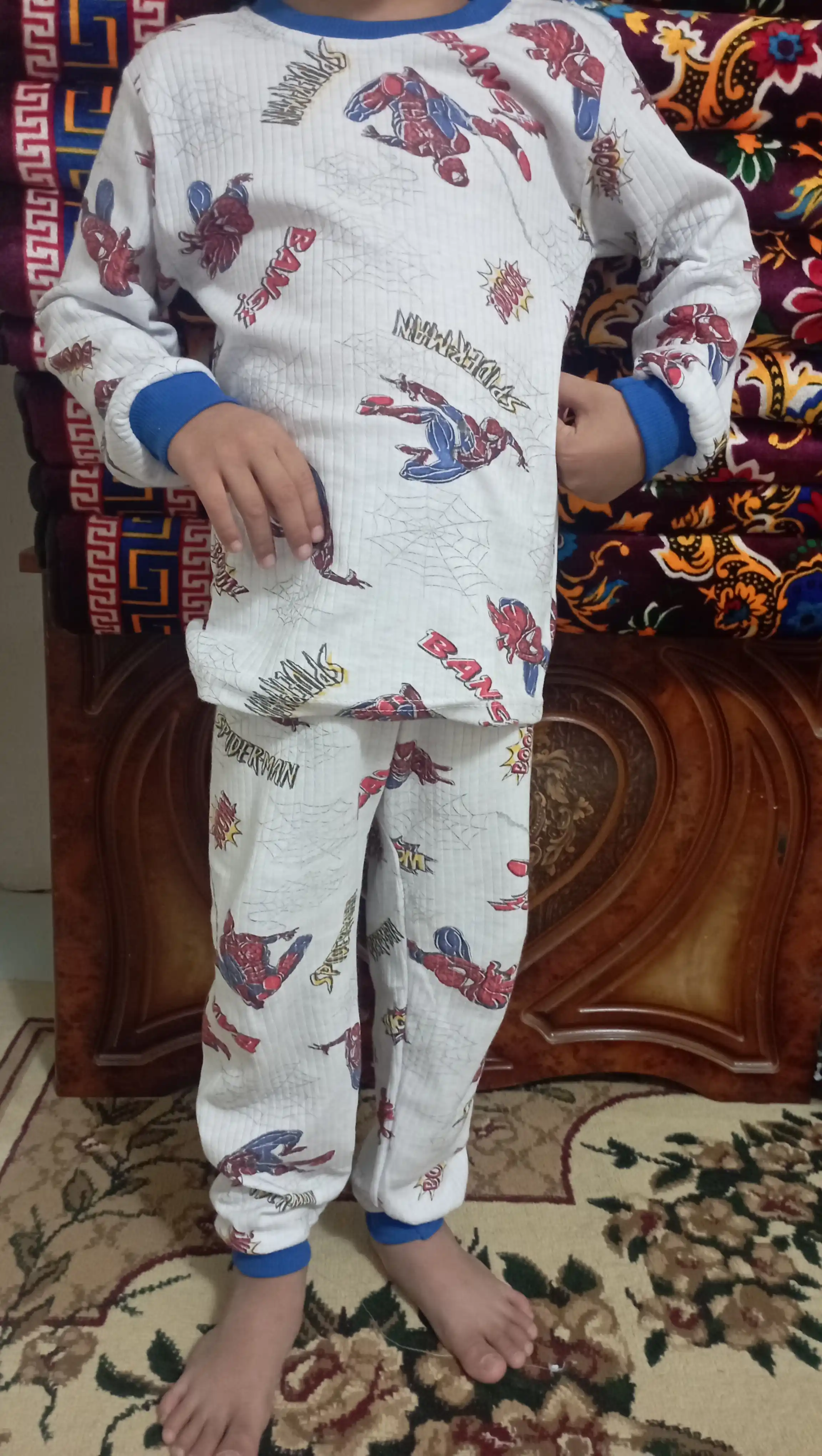O‘g‘il bolalar uchun paxtadan tikilgan pijama to‘plami