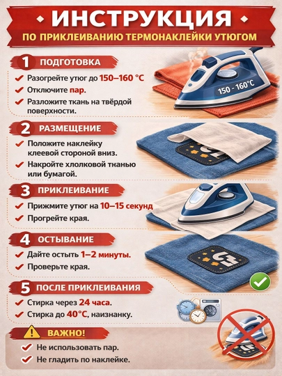 Термонаклейка, термотрансфер для ткани, украшение для одежды