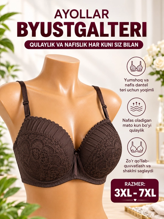 Ayol va qizlar uchun ich kiyimlar byustgalterlar - 