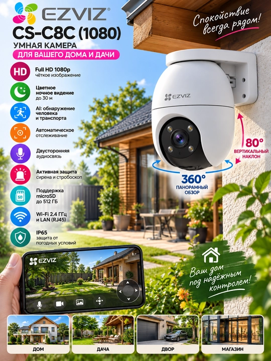 EZVIZ CS-C8C (1080) — умная камера видеонаблюдения