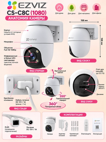 EZVIZ CS-C8C (1080) — умная камера видеонаблюдения
