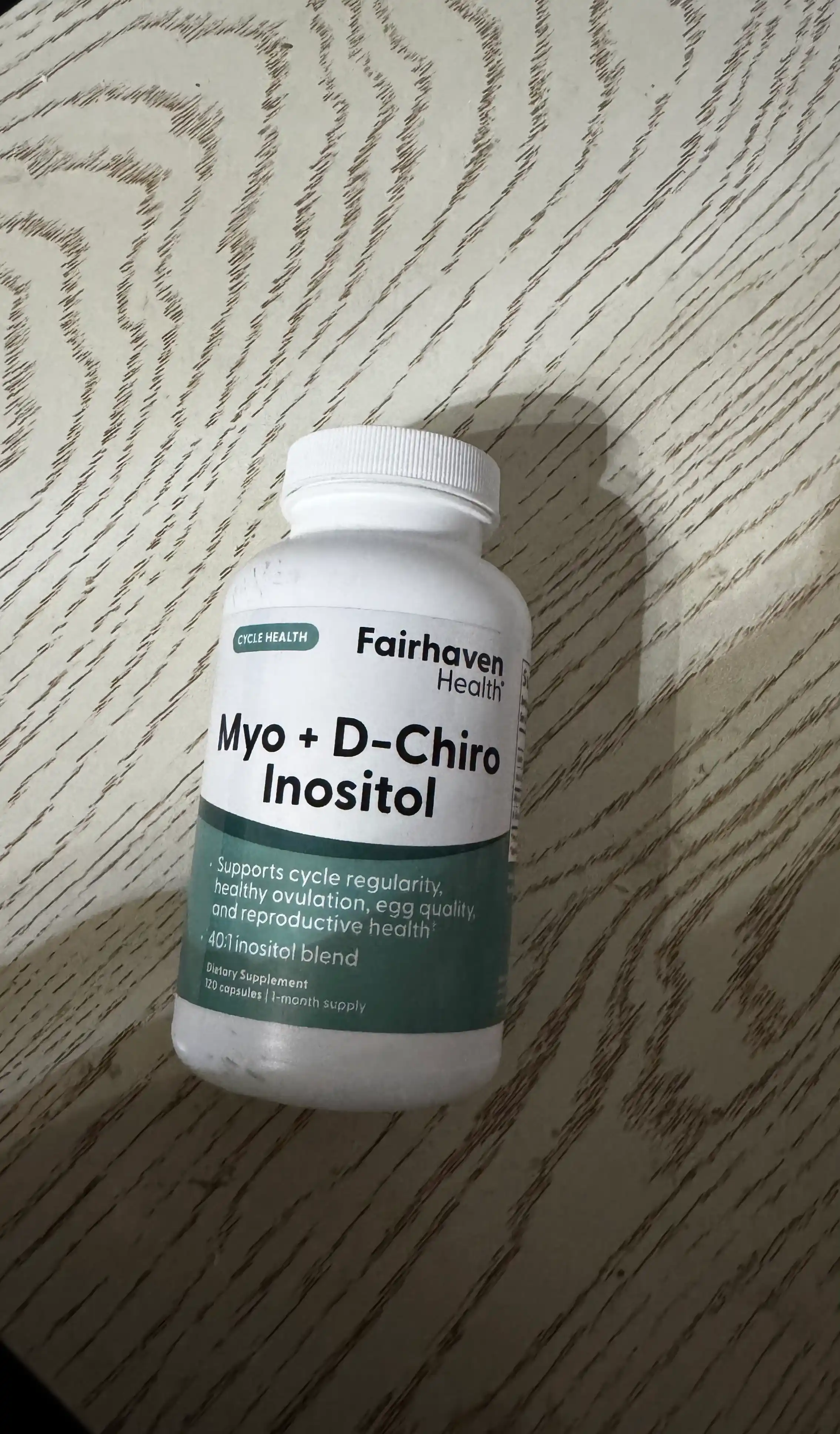 Myo-Inositol va D-Chiro-Inositol, Fairhaven Health, 120 kapsula