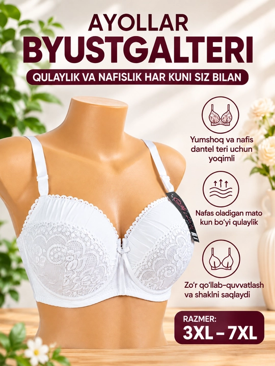 Ayol va qizlar uchun ich kiyimlar byustgalterlar - 