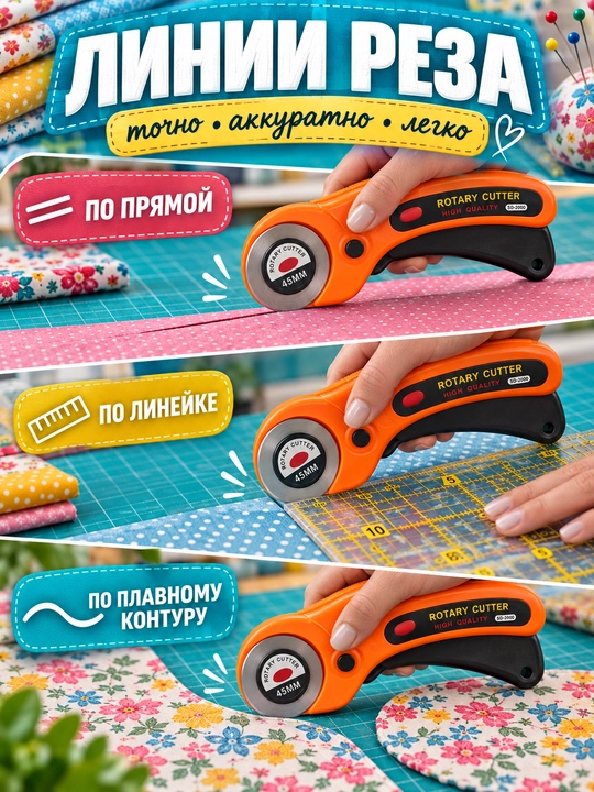 Mato va teri uchun bichish pichog‘i, 5 ta almashuvchi tig‘ va g‘ilof