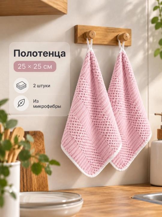 Mikrofibrali qo'l sochig'i, oshxona sochig'i, 2 dona - 