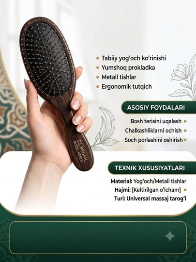 Massaj taroq, taroq, taroqlar, soch taroq - 