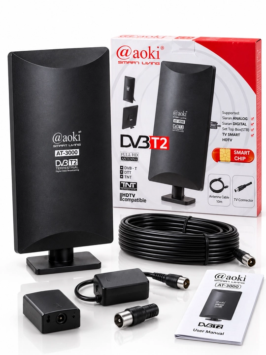 AOKI DVB-T2 antenna, TV antenna, raqamli antenna, Full HD antenna, HDTV antenna - 