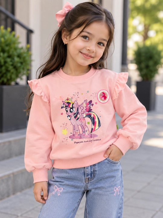 Qizlar sviteri, pushti коfta, bolalar kiyimi, unicorn коfta, qizcha коftasi - 
