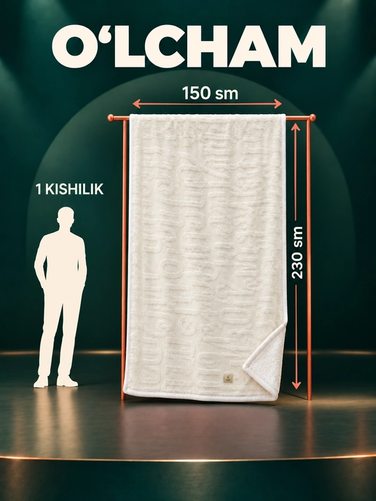 Adyol, barashka, 1 kishilik, 150×230 sm, yumshoq tukli pled, uyqu va dam olish uchun