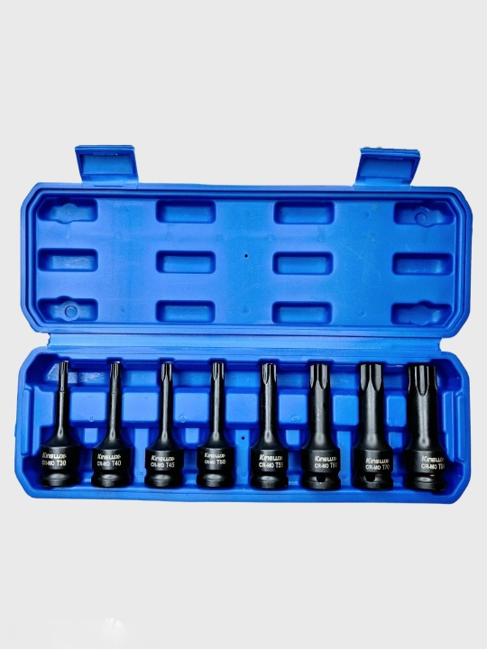 Uzun zarbali bit kallaklar to‘plami 8 pr, 1/2" (T30-T80) CrMo