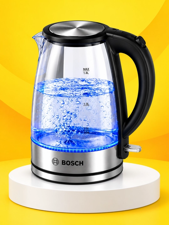 Elektr choynak 1.8l - 2.5l, 1500W - 2200W, zamonaviy dizayn va 360° aylanuvchi baza