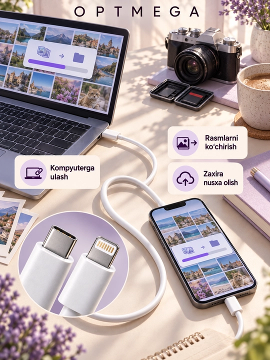 Lightning‘da Type-C tezkor quvvatlash iPhone quvvatlagichi