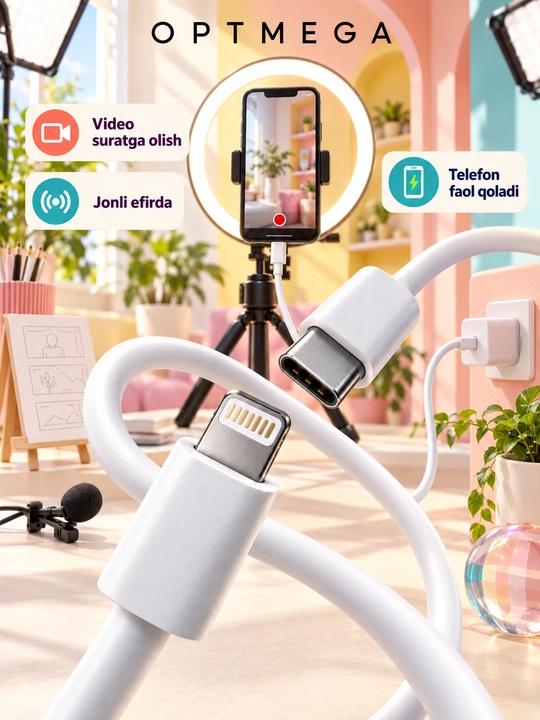 Lightning‘da Type-C tezkor quvvatlash iPhone quvvatlagichi