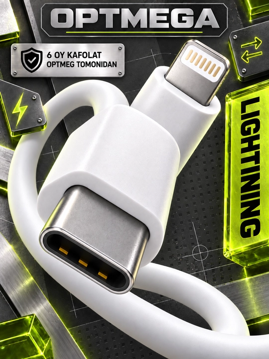 Lightning‘da Type-C tezkor quvvatlash iPhone quvvatlagichi - 