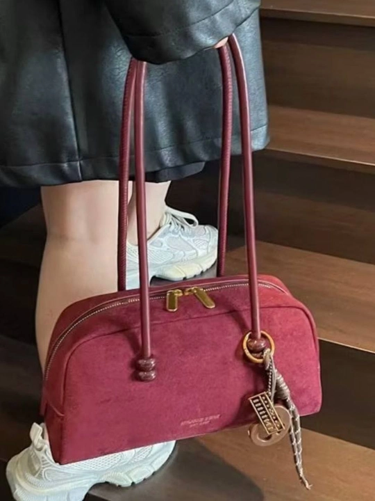 Ayollar uchun kichik baguette sumka, kross-bodi, yelkaga taqiladigan - 