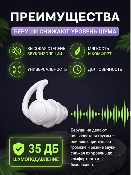 Беруши для сна, для отдыха, для путешествий, для спокойного сна без шума