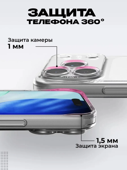 IPhone XS dan 18 Pro Max gacha shaffof silikon chexol – zarbaga chidamli himoya g‘ilofi