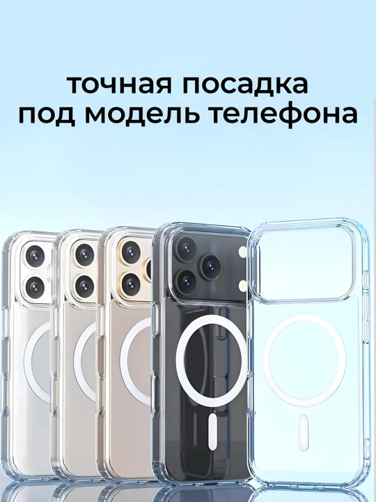 IPhone XS–17 Pro Max uchun MagSafei shaffof shisha g‘ilof,himoyalovchi va zarbaga chidamli