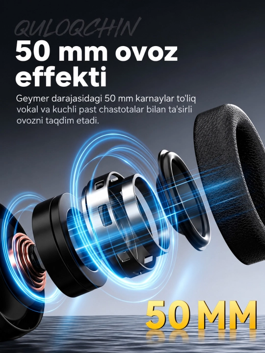 SMAILWOLF L50 mikrofonli simsiz o‘yin quloqchinlari