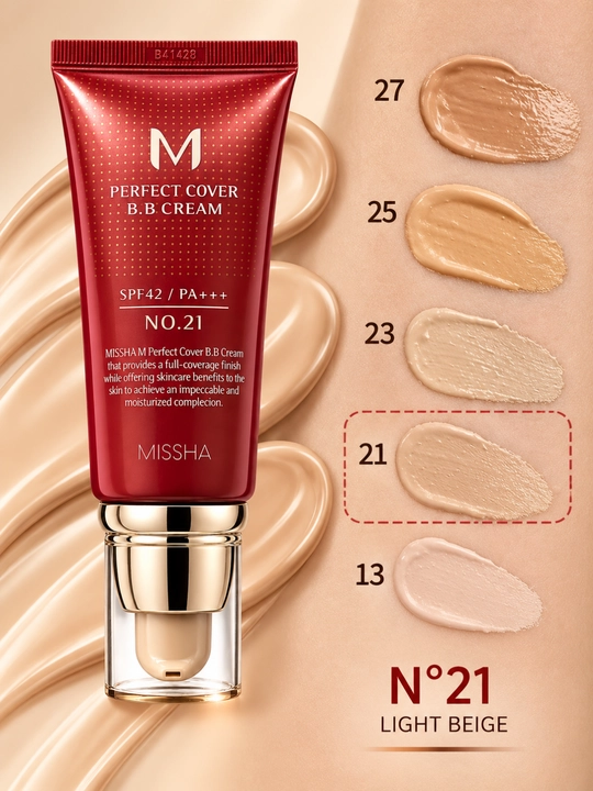 Тональный крем MISSHA M Perfect Cover BB Cream SPF42/PA+++, 50 мл