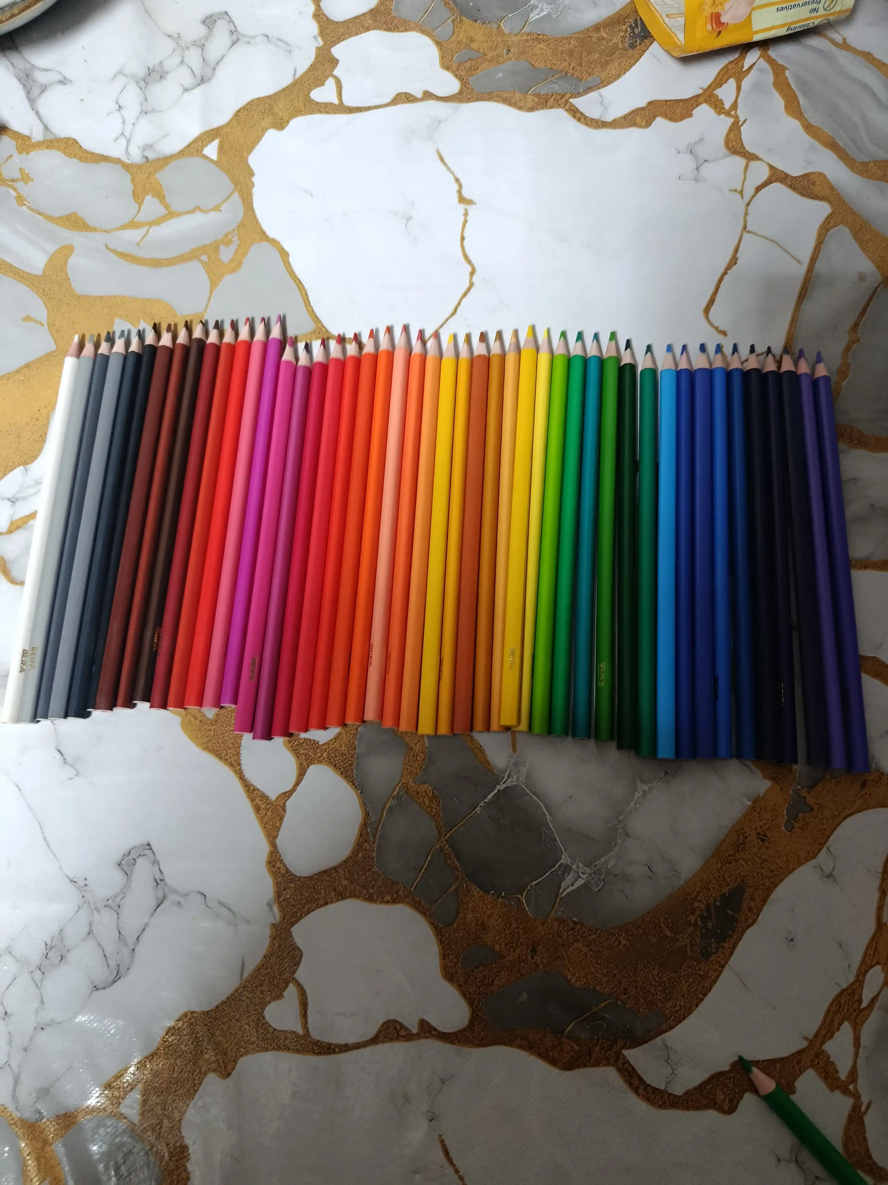 Rangli plastik qalamlar BEIFA, uchburchak shaklli, 48 rang MK15-48B