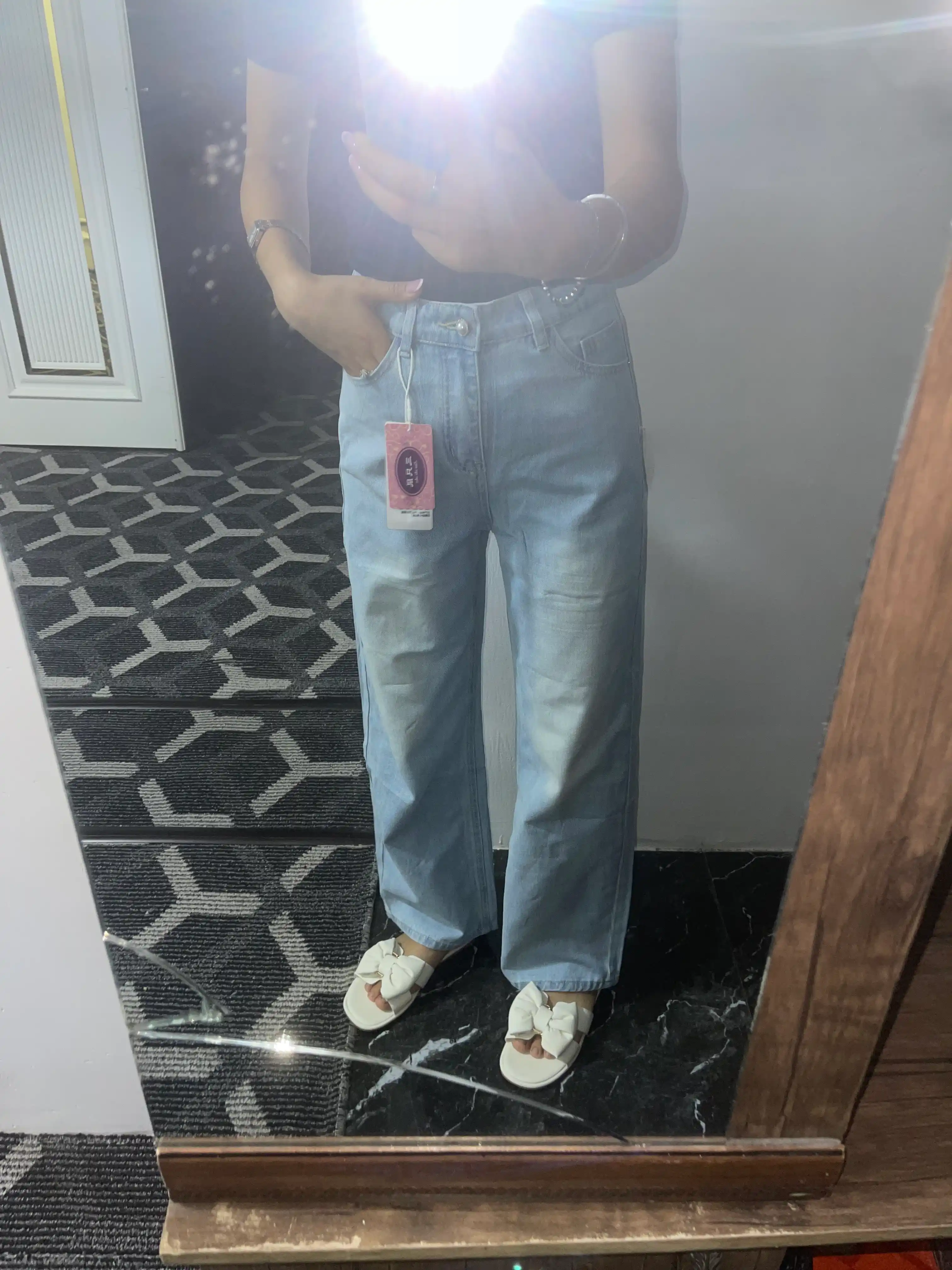 Ayollar uchun Baggy Y2K jinsi shimlar, paxtadan tikilgan, keng fason, yuqori bel, XS-2XL